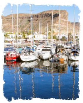 Puerto Mogan marina and cliffs