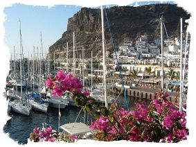 Puerto Mogan marina from a roof-terrace